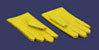 Dollhouse Miniature Glove, 1 Pair Yellow