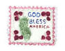Dollhouse Miniature God Bless America, 2 Pc
