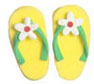 Dollhouse Miniature Flip Flop W/Flower, Yellow