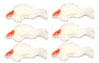 Dollhouse Miniature Gold Fish, White, 6 Pc