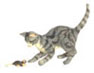 Dollhouse Miniature Cat + Mouse, Grey