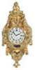 Dollhouse Miniature Wall Ornament Clock, Large 24 gold plate