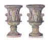 Dollhouse Miniature French Urn 2 Pcs, Green