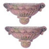 Dollhouse Miniature Wall Pocket 2 Pcs, Green
