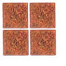 Dollhouse Miniature Floor Tile 4 Pcs, Fern, Aged