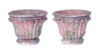 Dollhouse Miniature Round Planter, L, Green, 2 Pcs
