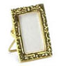 Dollhouse Miniature Rectangular Picture Frame 24K Gold plated