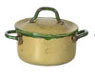 Dollhouse Miniature Casserole, Medium, Gold