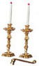 Dollhouse Miniature Candlesticks W/Candles & Snuffer