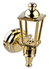 Dollhouse Miniature Led Brass Carriage Lamp