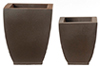 Dollhouse Miniature Resin Square Planters, 2 Pcs