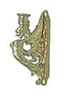 Dollhouse Miniature Gold Candle Sconce