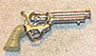Dollhouse Miniature Handgun, Western, Silver Color, Ivory Grip