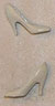 Dollhouse Miniature Shoes, High Heel Pumps, White