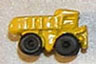 Dollhouse Miniature Toy Dump Truck, Yellow