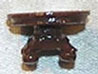 Dollhouse Miniature Matchbox Table, Round, Brown