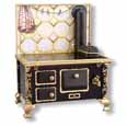 Dollhouse Miniature Reutter's Porcelain Fine Dollhouse Miniature Black Tin 1:12 Cook Stove