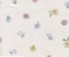 Dollhouse Miniature Pre-pasted Wallpaper, Blue Multi Flowers On White