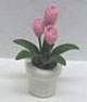 Dollhouse Miniature Pink Tulip Plant