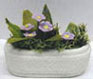 Dollhouse Miniature Asters In Planter (2")