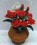 Dollhouse Miniature Red Roses In Large Pot