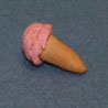 Dollhouse Miniature Ice Cream Cone, Raspberry