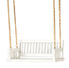 Dollhouse Miniature Porch Swing, White