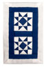 Dollhouse Miniature White and Blue Star Quilt