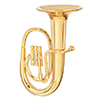 Brass Tuba/Case/2In