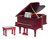 Musical Grand Piano, Mahogany
