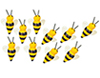Miniature Bees, 10 pc