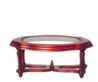 Dollhouse Miniature Oval Coffee Table, Mahogany
