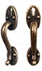 Dollhouse Miniature Door Pulls, Antique Finish, 2pc