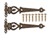 Large Hinges with Pins, 2 pc.