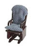 Dollhouse Miniature Glider Rocker, Mahogany