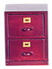 2 Drawer File Cabinet, Mahogany