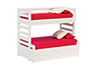 Dollhouse Miniature Bunkbed with Trundle, White