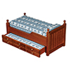 Dollhouse Miniature Walnut Trundle Bed