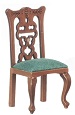 Side Chair, Green, Walnut