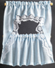 Dollhouse Miniature Curtains: Ruffled Cape Set, Blue