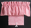 Dollhouse Miniature Curtain: Balloon with Shade, Pink Floral