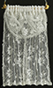 Dollhouse Miniature Single Window Drape, White Lace