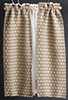 Draperies: Green Basket Weave with Sheer