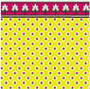 Dollhouse Miniature 1/2In Scale Wallpaper: Provence, Yellow