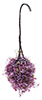 Dollhouse Miniature Hanging Basket: Burgundy-Mauve, Small