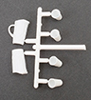 Dollhouse Miniature Crystal Pitcher W/4 Tumblers, Kit, White