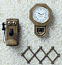 Dollhouse Miniature M-570 Wall Accessories Minikit, Brown