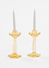 Dollhouse Miniature Candlesticks, Amber