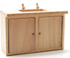 Dollhouse Miniature Sink, Oak