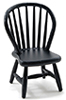 Dollhouse Miniature Windsor Side Chair, Black